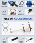 Image showing accessories for Water Powered Fertilizer Injector For Drip Irrigation With No Electricity Needed And Adjustable Dosing.