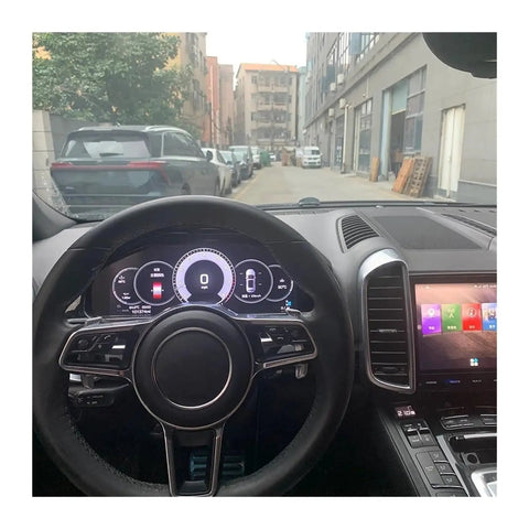 12.3 Inch LCD Dashboard Instrument Cluster For Porsche Cayenne 2011 2017 Replacement Smart Gauge Module With Built In Circuit Board Indicator Lamp And Motor Plug And Play No Fuss Install Stable Performance In Idle And Accel Reduces Faults, installed in Cayenne dashboard