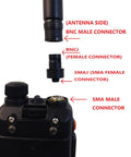 BNC Female To SMA Female Adapter For HAM Radios 144 And 430 MHz Handheld Antenna connection illustration