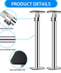 Adjustable Undermount Sink Brackets Kit For Quick No Fuss Repair And Stable Kitchen Mounting Keeps Your Sink From Dropping Durable Support System showing adjustable height and non-slip rubber pad features.