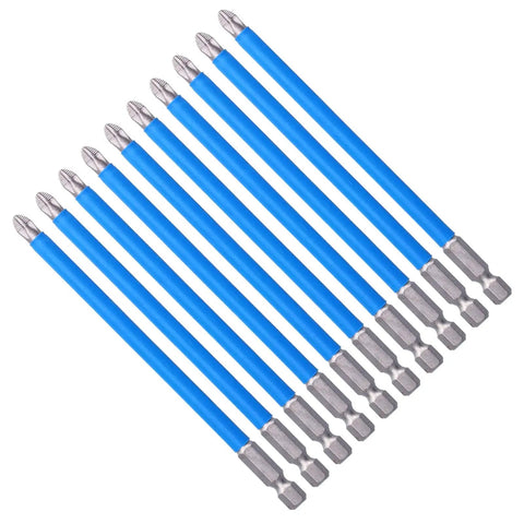Rock Solid 10 Piece S2 Steel Impact Head Bit Kit For Hardcore Home Decor And Heavy Screw Work That Never Ruts Or Blows Out, 10 bits