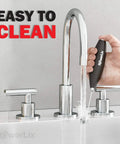 Powerful Handheld Milk Frother With Stand Battery Operated Foam Maker Wand cleaned under tap at home kitchen sink