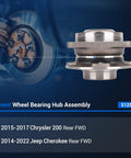 Rear Wheel Hub And Bearing Assembly 512514 FWD Fit For 2014 2022 Jeep Cherokee And 2015 2017 Chrysler 200 With ABS