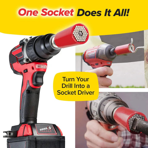 Go To Socket Tool With Drill Adapter For Nuts Bolts And More Turns Steel Rods Into Any Shape Works With Socket Wrenches And Power Drills