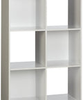 Six Cube White Desk Organizer For Home Office With Built In USB And Dual Plug Charger Hub Keeps Cables Neat On A Wide 47 Inch Desk