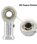 2 Pcs 304 Stainless Steel Rod End Bearing PHSB5 5/16 X 5/16-24 Female Right Threaded High Load Rating Easy Install Low Noise High Speed For Precision Machinery And Industrial Applications, 360-degree rotation
