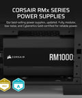 1000W Fully Modular PC Power Supply With Quiet Operation, ATX 3.1 Ready, PCIe 5.1 Support, Cybenetics Gold Efficiency, Black.