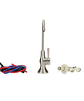 Top Mount Twist Air Gap Faucet for RO Water Filtration Under Sink Install Quarter Inch Supply Tubing Connection Dope Brushed Nickel Finish