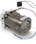 Water Pump Motor Assembly For Ice Machines S730 High Output 14 Inch Cable And Plug M91X60S201 Compatible Heavy Duty Continuous Operation For Large Scale Ice Production In Home Or Small Commercial Use, side view