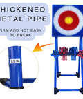 Axe Throwing Game For Backyard Set With Target Board, Eight Throwing Axes And Eight Stars, featuring thickened metal pipes.