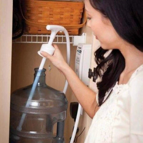 Woman using Portable 5 Gallon Water Dispenser for RVs With Quiet Operation, Quick Connect Fittings, Illuminated Power Switch