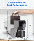 Person adjusting Mineral Rich A2G Countertop Reverse Osmosis System With Hot And Cold Water On Tap on kitchen countertop.