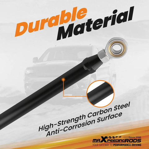 Adjustable Front Track Bar For Dodge Ram 1500 2500 3500 4WD 1994-2002, black steel with rod end