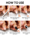 Step-by-step guide using HEMA Free Nail Primer And Dehydrator Kit 2 x 15ml Cruelty Free Vegan Nail Prep Dehydrate Bond