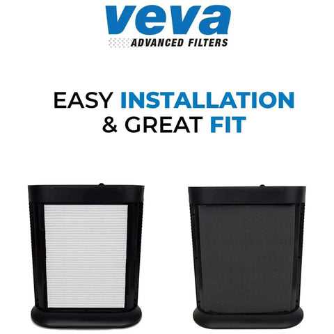 HPA100 Replacement Filters For Air Purifier With 2 HEPA Filters And 8 Carbon Pre-Filters, Compatible With HPA100 104 094 HRF-ARVP100 Series