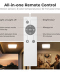 Cordless Motion Sensor LED Ceiling Light With Rechargeable Battery, Magnetic Mount, Remote, Three Color Temperatures displayed