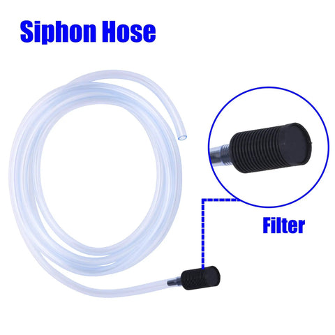 Downstream Soap Injector Siphon Hose With Filter For Pressure Washers, 10 Feet, PVC Construction, shown with close-up of filter