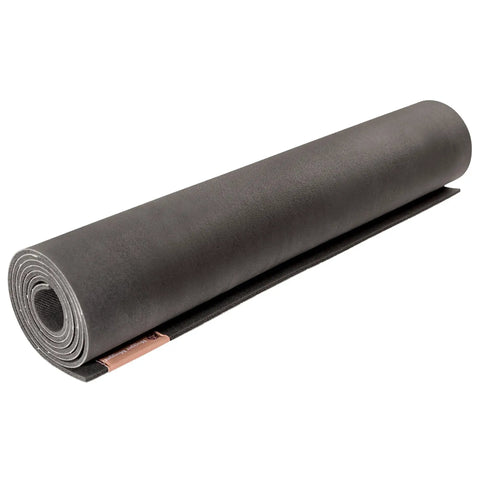 Rolled XL Rubber Yoga Mat 78 Inch By 28 Inch Storm Color With Dual Sided Non Slip Grip Roomy One Quarter Inch Thick Cushion
