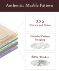 Detailed layers of Marble Look Contact Paper Easy Peel And Stick White Wallpaper 24 Inch By 78 Inch 2 Pack, showing clarity, pattern, thickness.