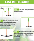 Installation guide for Hoe And Cultivator Garden Rake With 14 Inch Wooden Handle And Sharp Hoe Blade With A Sturdy Three Claw Tiller