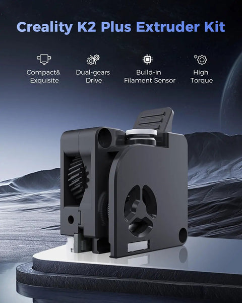 K2 Plus Extruder Kit With Built In Filament Runout Sensor, Beefed Up 80N Torque, Dual Gear System For Smooth Precise Filament Feeding, Easy Upgrade For K2 Plus K2 And K2 Pro Machines, black 3D printer extruder module