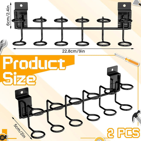 2 Pack Slatwall Tool Holders For Screwdrivers And Pliers Heavy Duty Galvanized Metal Slatwall Hooks Organizers And Hangers