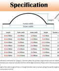 Specifications chart for Stainless Steel Cable Raceway Cover For Office And Home Desks, Metal Cord Concealer 30 Piece Set.