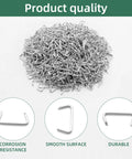Pile of 1000 Pieces Three Quarters Inch Galvanized Hog Rings For Upholstery, Auto, Fencing, Bagging with corrosion resistance