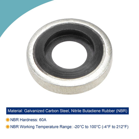 No Nonsense Heavy Duty Bonded Sealing Washers M6 With Heat Pressed Nitrile Rubber Gasket For Auto And Plumbing Upgrades Pack Of Ten Built Slick To Stop Every Drip Dead