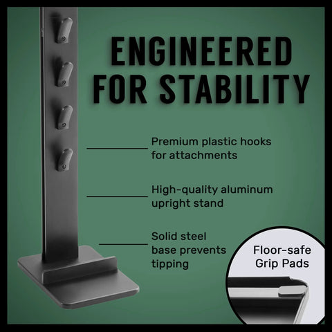 Docking Station Organizer And Vacuum Stand With Attachment Holder For Cordless Dyson V6 Through V15 And G5 Models Easy Drill Free Mount