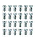 Heavy Duty 24 Pack Phillips Head Drawer Slide Replacement Screws No Sweat Self Tapping Hardware For Chest Of Drawers And Cabinetry Repair Built Tough For Smooth Furniture Slides arranged in neat rows.