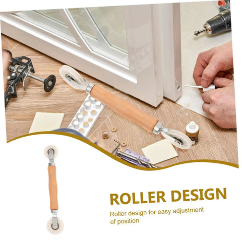 Screen Roller Tool With Bearing For Window Screen Repair, Lightweight And Comfortable Handle, visible with window frame