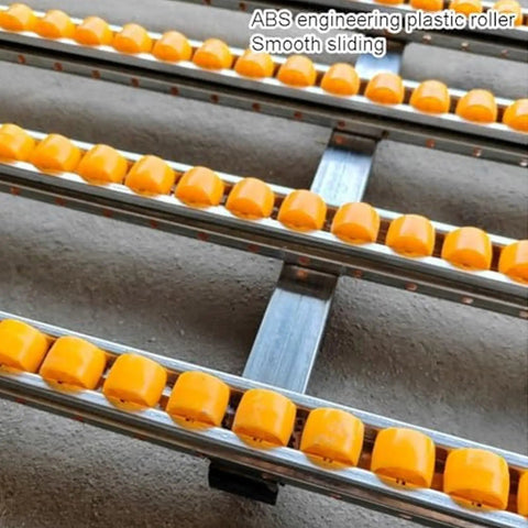 Ultra Portable Conveyor Belt System with lightweight modular ABS plastic rollers for smooth sliding in warehouse loading