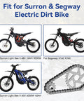 Chain Drive Sprocket Kit For Sur Ron Light Bee X Segway X160 X260 Electric Dirt Bike with 420 Chain and Sprockets