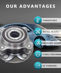 Front Wheel Bearing Hub Assembly 950-001 515201 Kit For Lexus GX460 GX470 Toyota 4Runner FJ Cruiser And Tacoma displayed near SUV