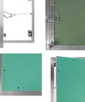 A Total Game Changer For Renos Rock Solid 16 By 16 Aluminum Wall Access Panel For Drywall showing latch and secure tether.