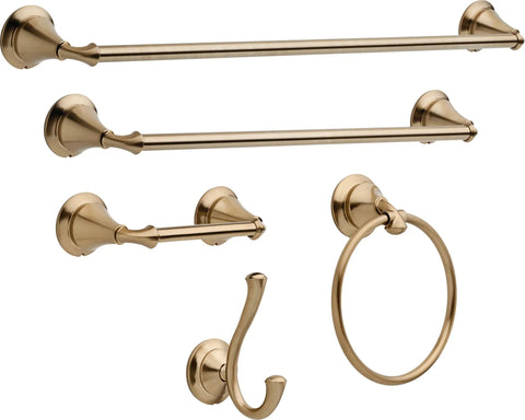 Double Towel Hook In Champagne Bronze For Bathroom Or Kitchen No Fuss Easy Mount Rust Resistant Finish Space Saving Wall Hangers