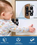 Heavy Duty 90 And 180 Degree Flip Barn Door Lock For Cabinets, Sliding Doors, Bathrooms, And More, Thick Solid Zinc Alloy Latch installed on cabinet