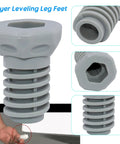 Close-up of 4 Pack Dryer Leveling Leg Feet Replacement For Front Load Dryers DV2 DV3 DV4 DV5 DVE with threaded design for stability