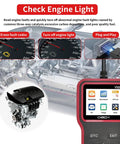 OBD2 Scanner Diagnostic Tool For Check Engine Light Codes And Reset DTC Data Stream I M Readiness Car And Truck Scan Tool For All Vehicles Since 1996 showcasing use with engine and warning lights.