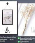 Go To 20 Piece Metal Hook Set For Fabric Panel Cubicles And Walls with double pointed hooks hanging frame and dried flowers