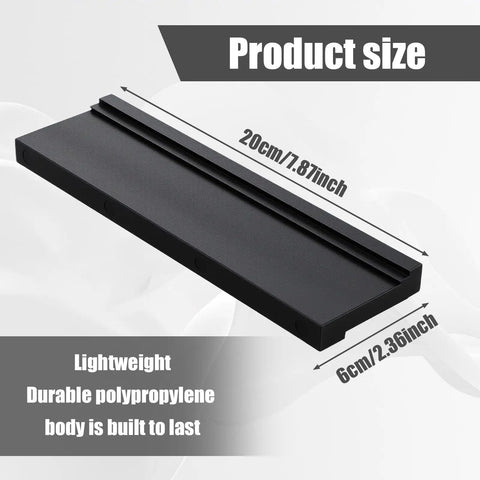 Universal Tapping Block For Vinyl Plank And Laminate Floors Reversible Double Sided Wood Flooring Tool showing dimensions in black