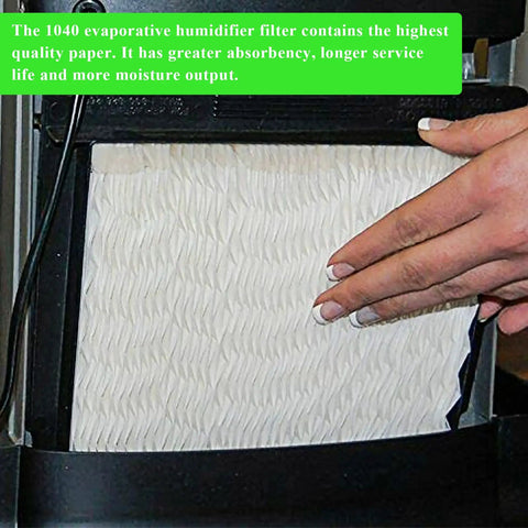 Essick Air Humidifier Wick Filter Replacement Twin Pack Fits 8.5 Inch By 9 Inch By 1.5 Inch Humidifiers shown in use