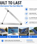 41 Inch Adjustable Solar Panel Mounting Brackets Aluminum Kit for RV Roofs and Boats Easy Tilt and Angle Adjustment Off Grid Ground Mount