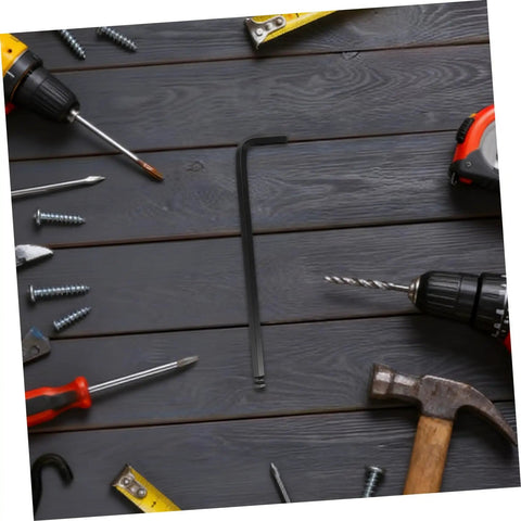 Super Cool L Shaped Hex Wrench Set With Ergonomic Grip And High Carbon Steel Build For Tough Bike Repairs And Home Fix-Ups That Reduce Hand Strain While Keeping Your Toolkit Rock Solid And Ready To Roll Anytime You Need It, black L-key on workbench