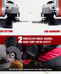 Heavy-Duty 4-1/2-Inch Angle Grinder With 6.7 Amp Motor 11,800 RPM Dual Safety Guards for cutting and grinding metal