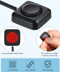 Close-up of Four Pack Momentary Push Button Switches 12V 24V Surface Mount with adhesive back for easy installation in electronics projects.