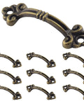Vintage Mini Drawer Pulls 20 Pack Bronze Zinc Alloy Antique Style Handles with Mounting Screws shown in a set