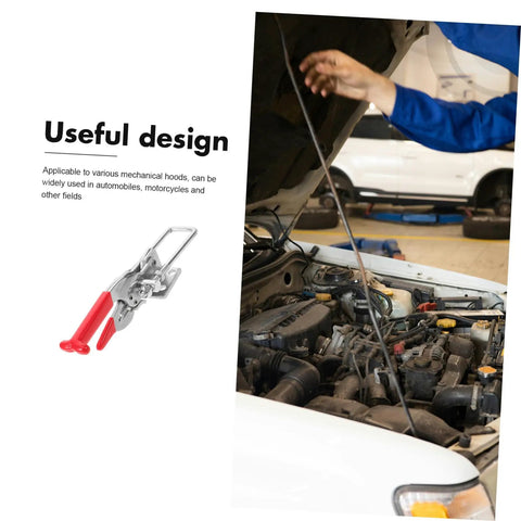 Rubber T Handle Hasp Lock For Car Hood And Toolboxes Flexible And Easy To Install Draw Latch on white car hood in garage