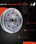 Stock Replacement Dual Mass Flywheel For Volkswagen Jetta Beetle 2005 Through 2007 1.9L Diesel Engine Auto Gearbox view showing premium cast iron material.